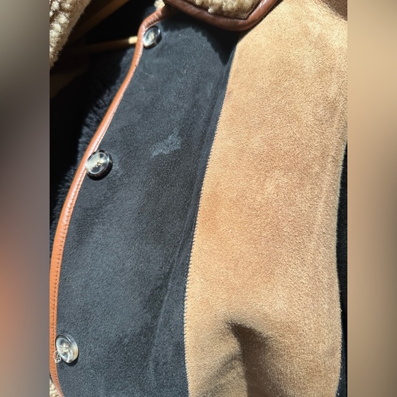 Cawley Studio Avis Sheepskin Stripe Jacket Coat S Handmade in England - Picture 11 of 16